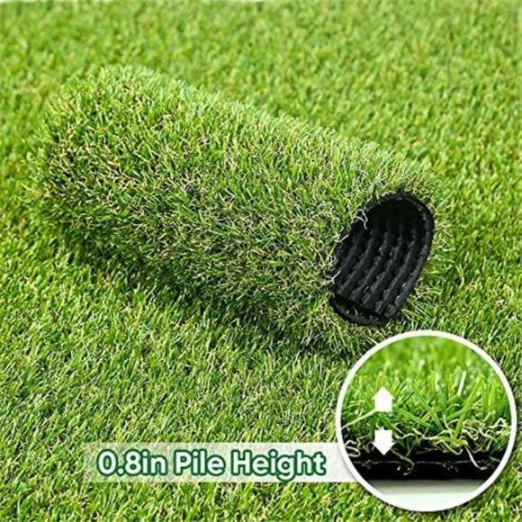 Artificial Grass Outdoor Rug 4 FT X 7 FT (28 Square FT) Synthetic Fake Turf Lawn - Picture 3 of 7